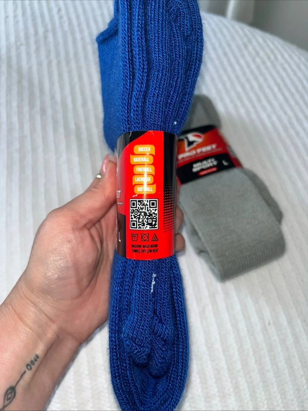 Multi Sport Athletic Socks - Blue and Gray
